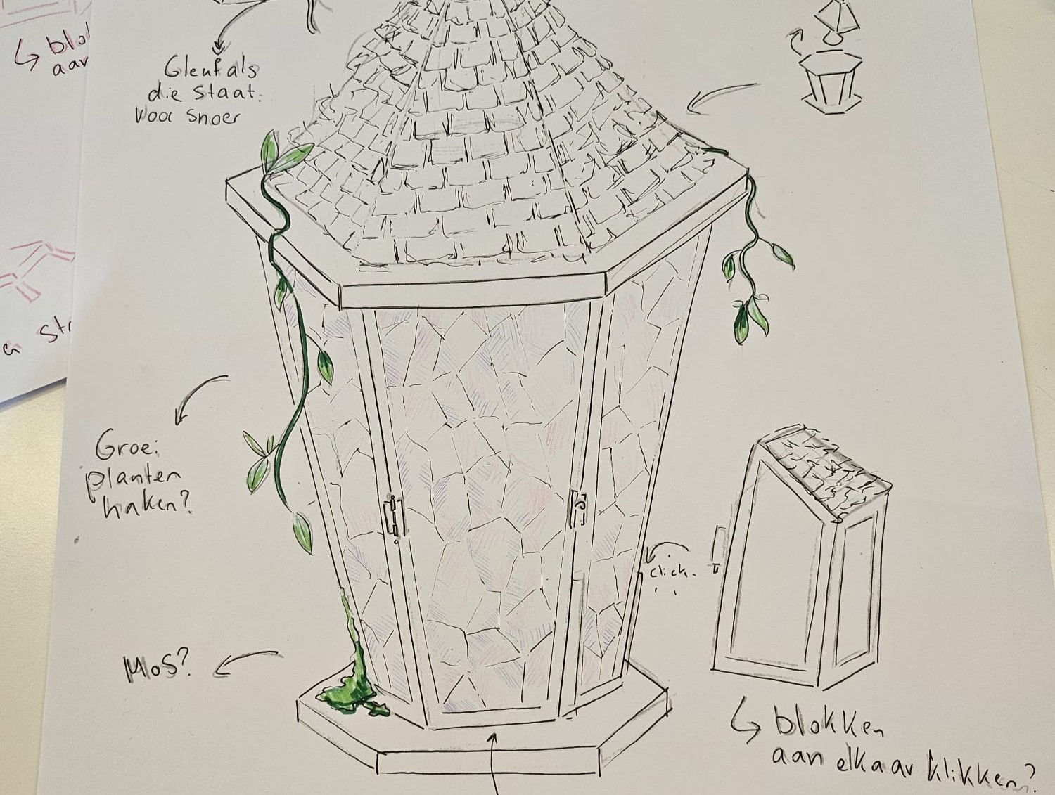 Drawing of the lamp idea