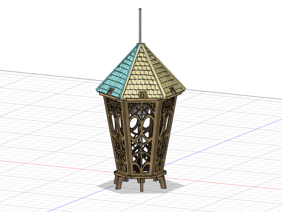 Fusion 3d model of lantern