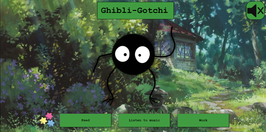 screenshot of the ghibli-gotchi website